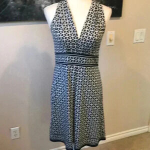 NWT Max Studio Geometric Design Sleeveless Summer Dress with Blue/Green/White-M